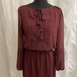 White House Black Market Chiffon Boho Dress